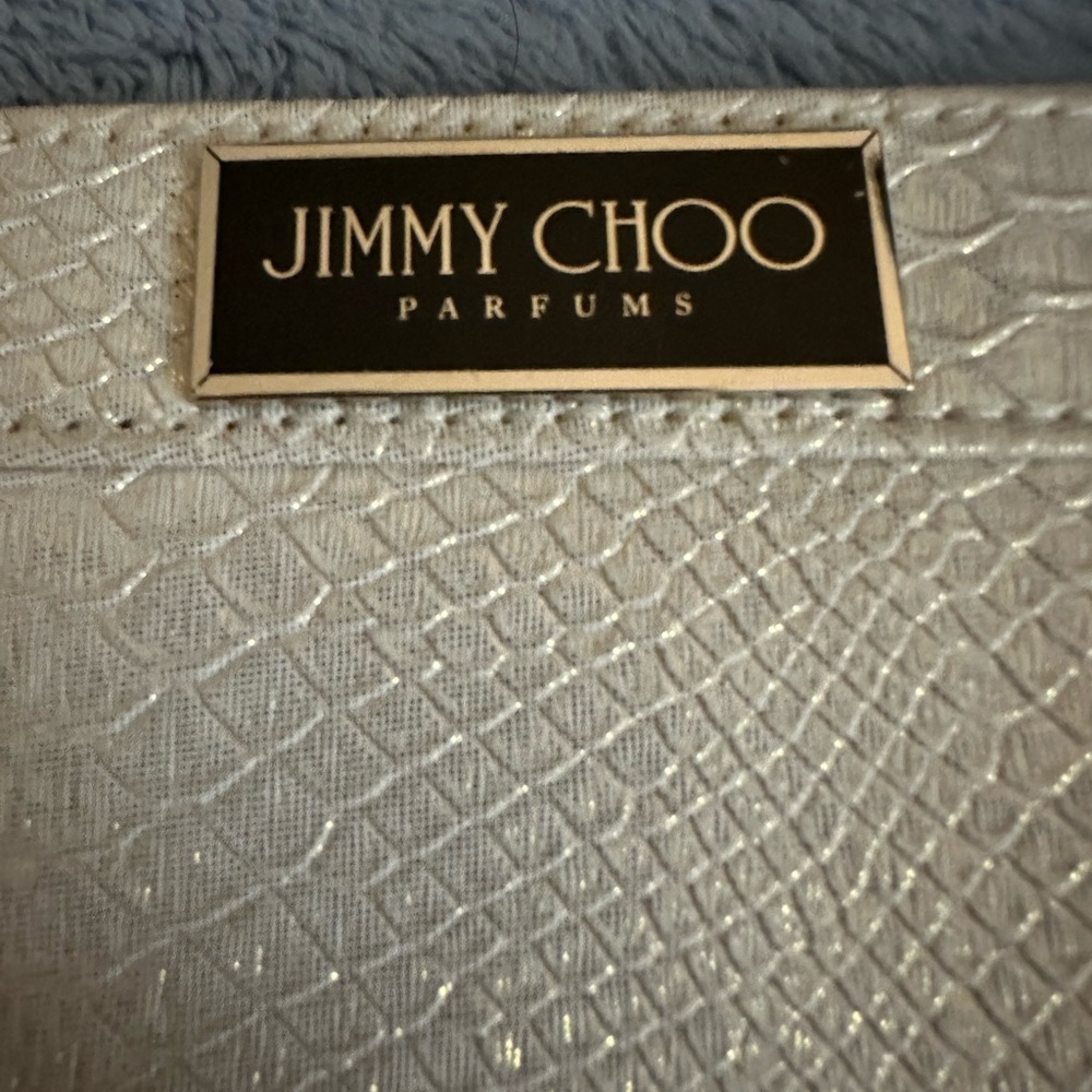 Jimmy Choo Silver Textured Clutch